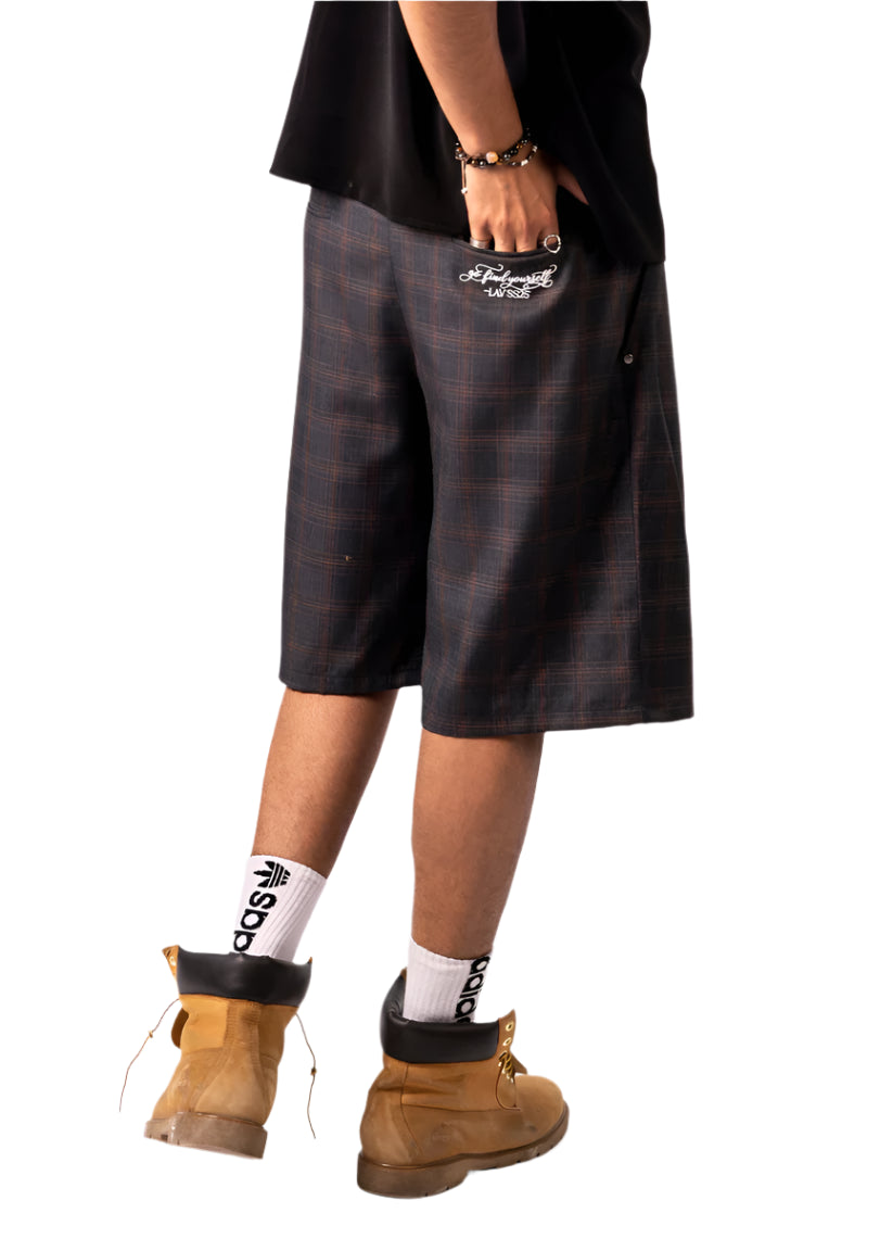 Quad-Pleated Shorts