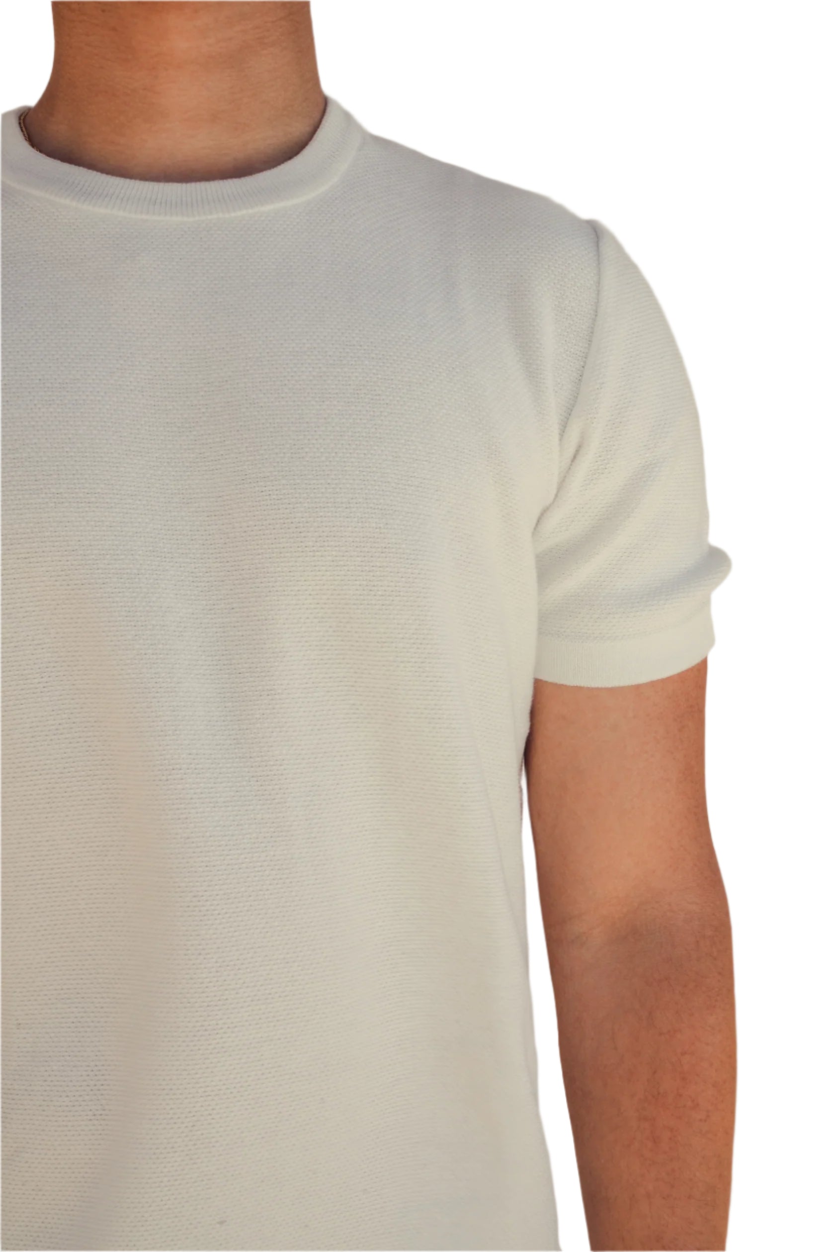 PREMIUM KNITTED TEE - WHITE