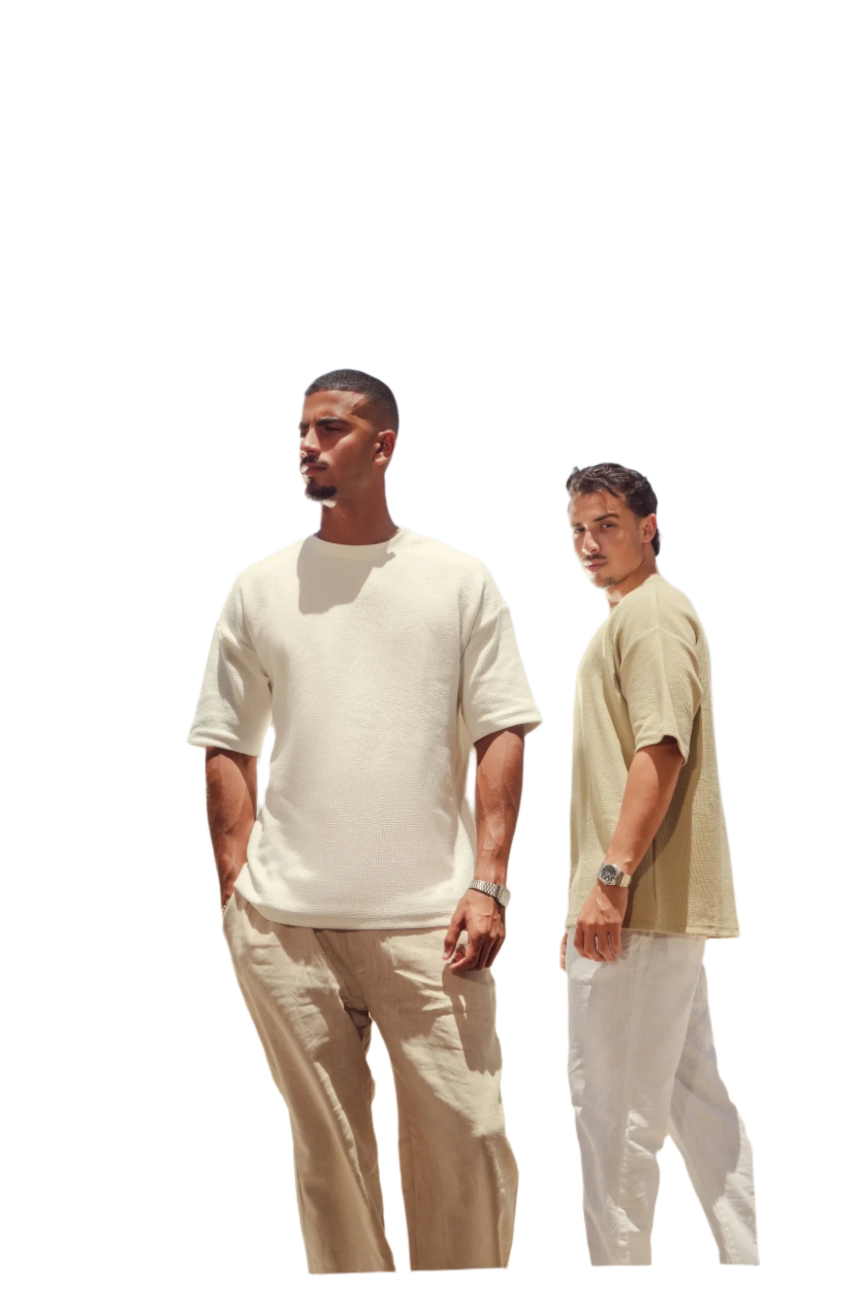 OVERSIZED TEXTURED TEE - WHITE