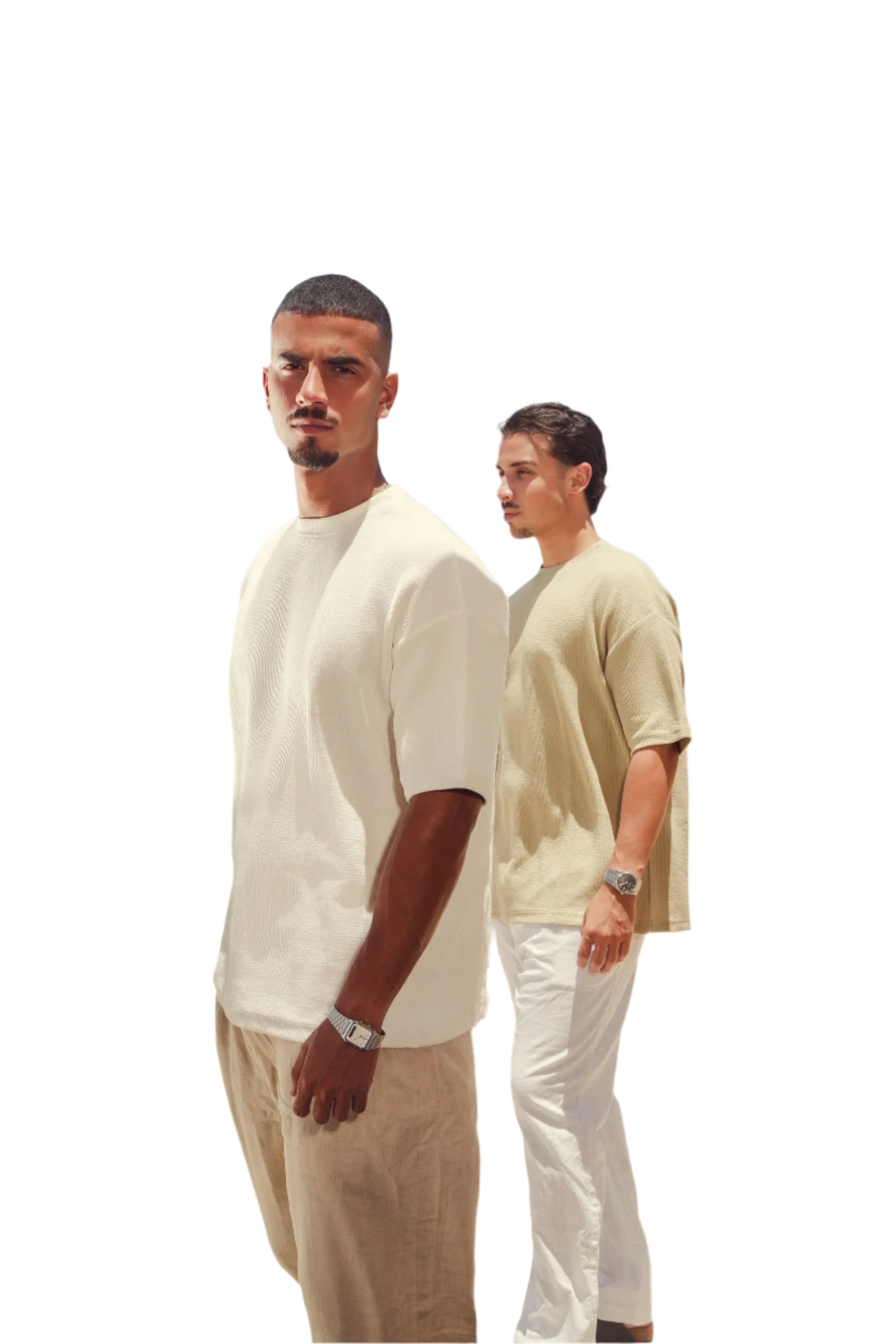 OVERSIZED TEXTURED TEE - WHITE