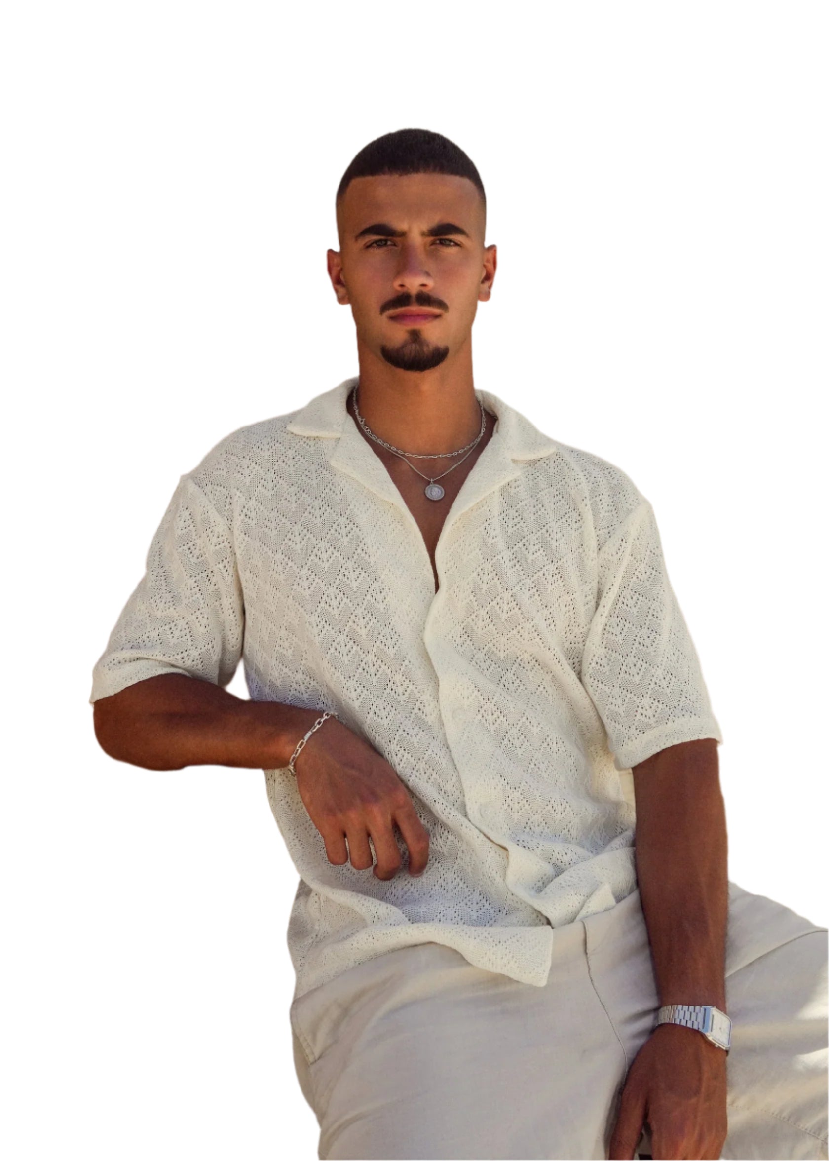 THE CROCHET SHIRT - WHITE