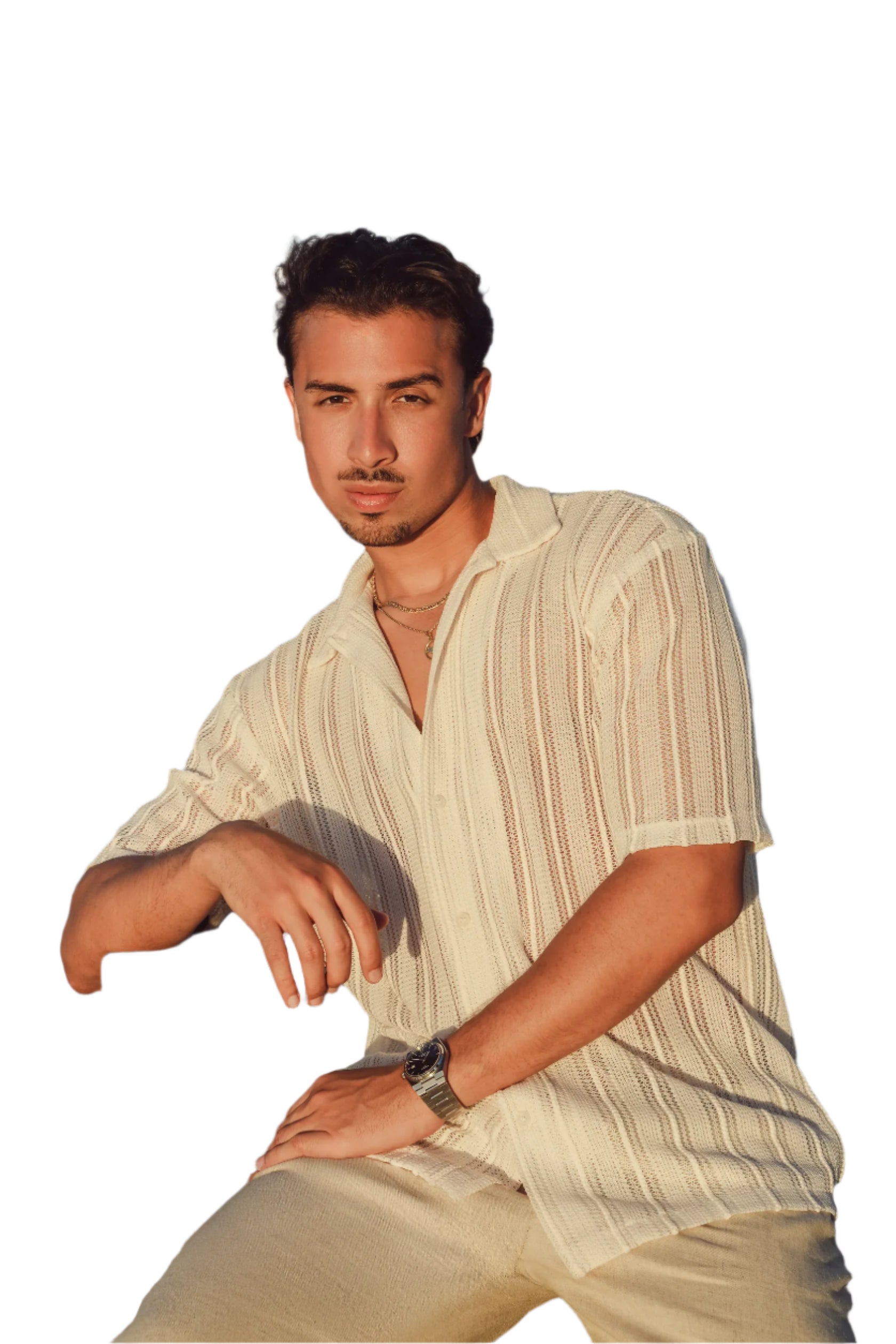 KNITTED SHIRT - WHITE