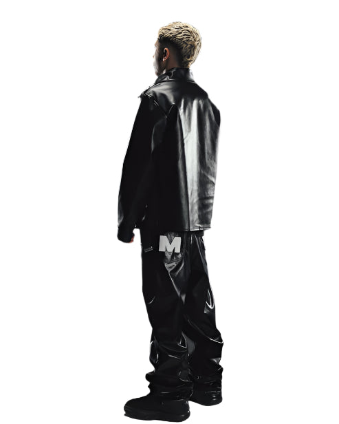 MV Black Leather Pants