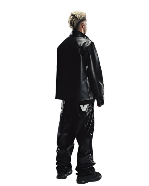 MV Black Leather Pants
