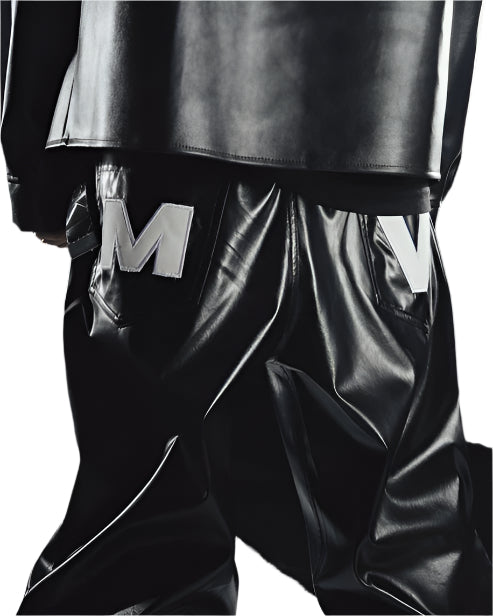 MV Black Leather Pants