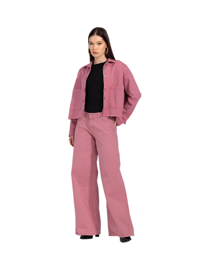 Basic wide-leg pants in cashmere