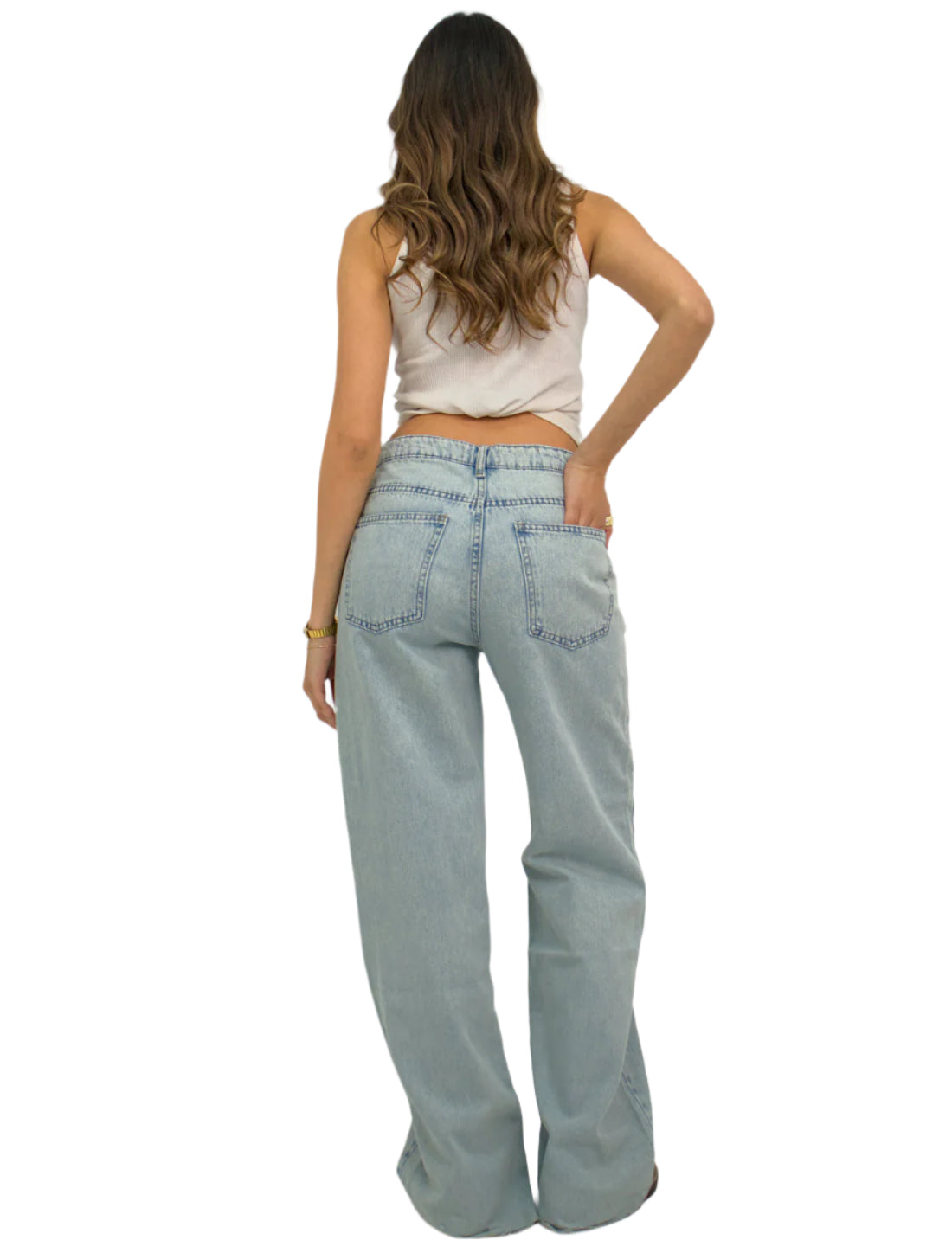 Straight Fit Denim - Ice Blue
