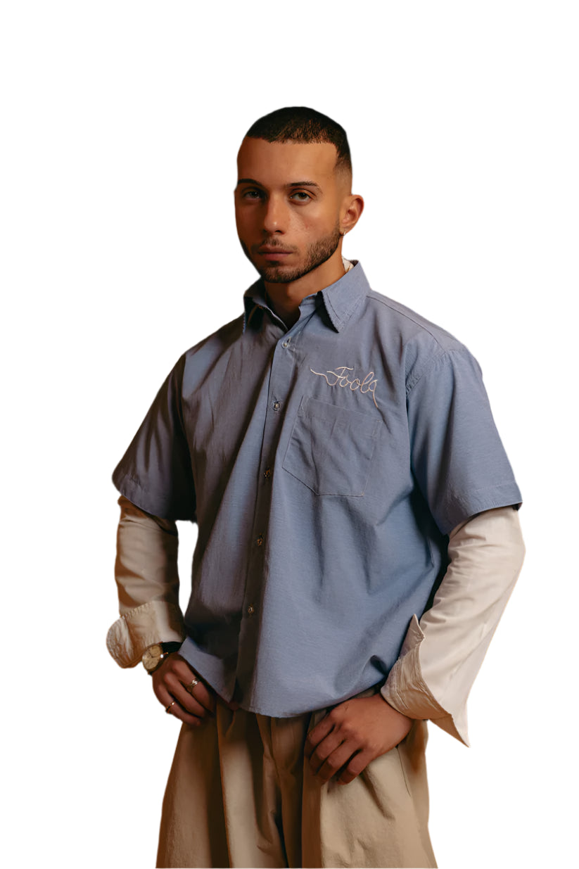Art Shoulder Shirt - Navy