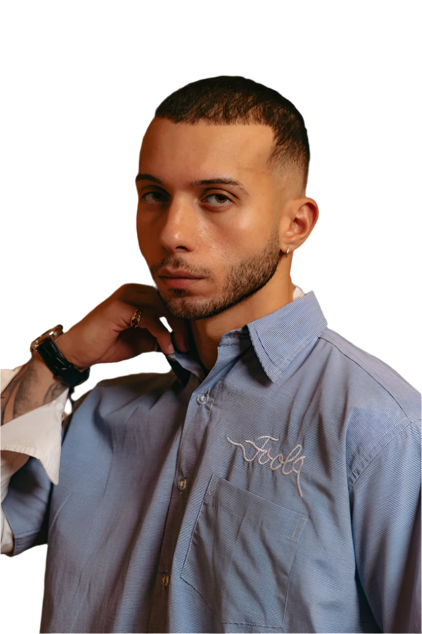 Art Shoulder Shirt - Navy