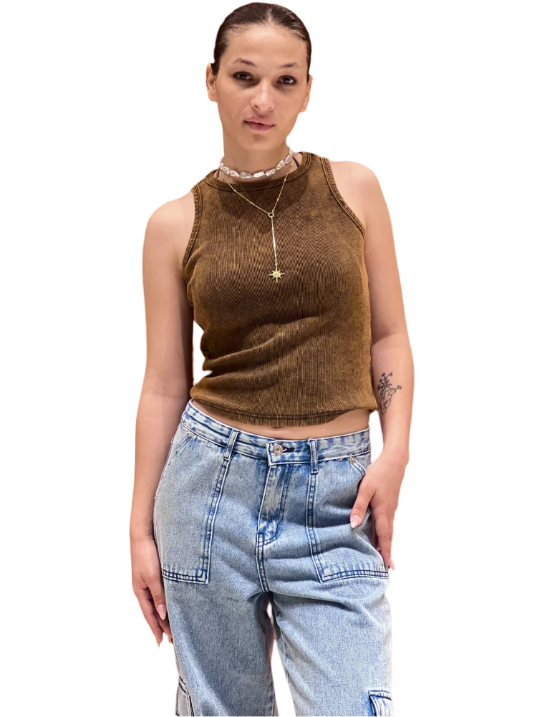 WASHED BRO-BLACK TOP