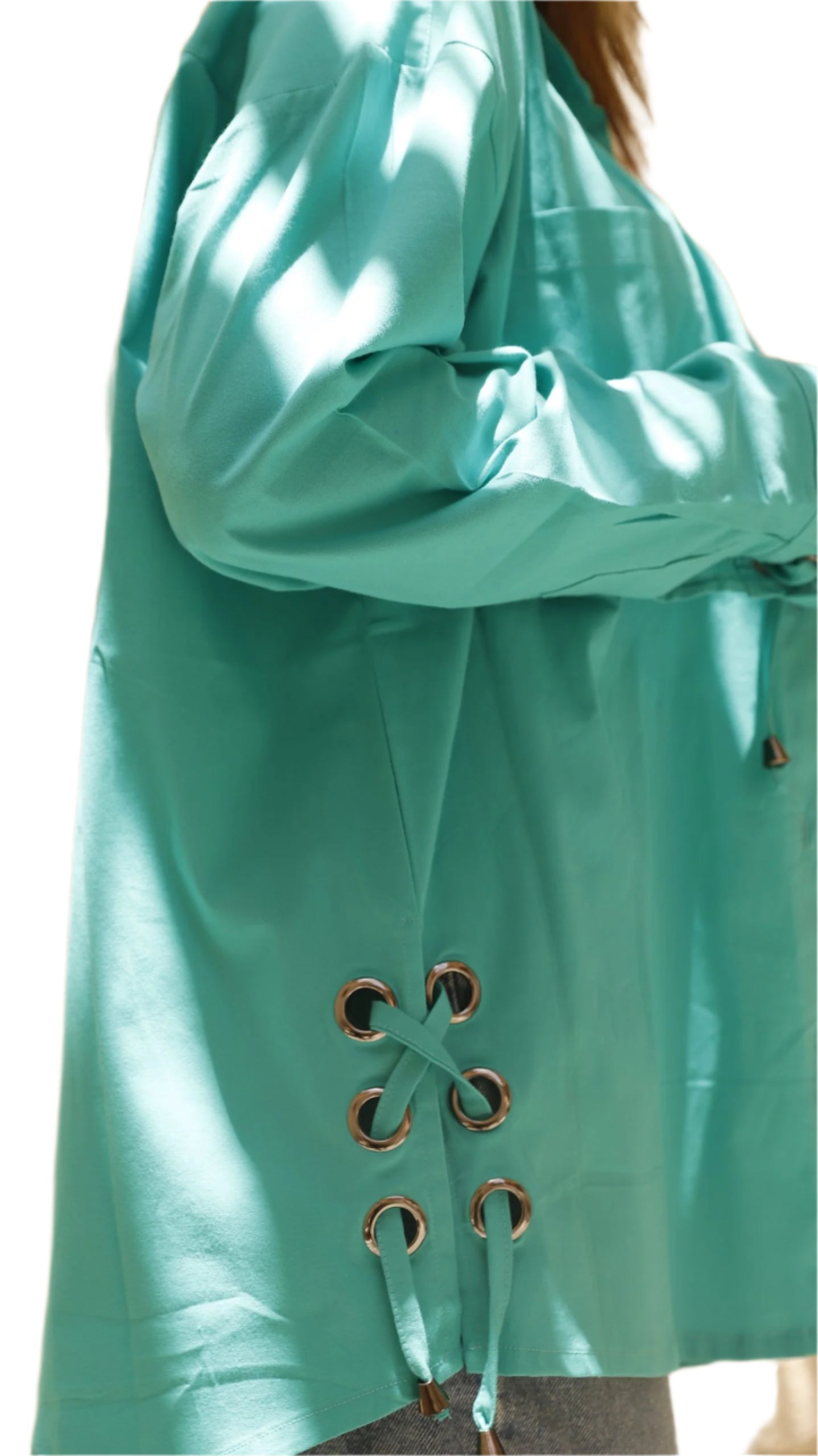 Mint Green straps Poplin Shirt