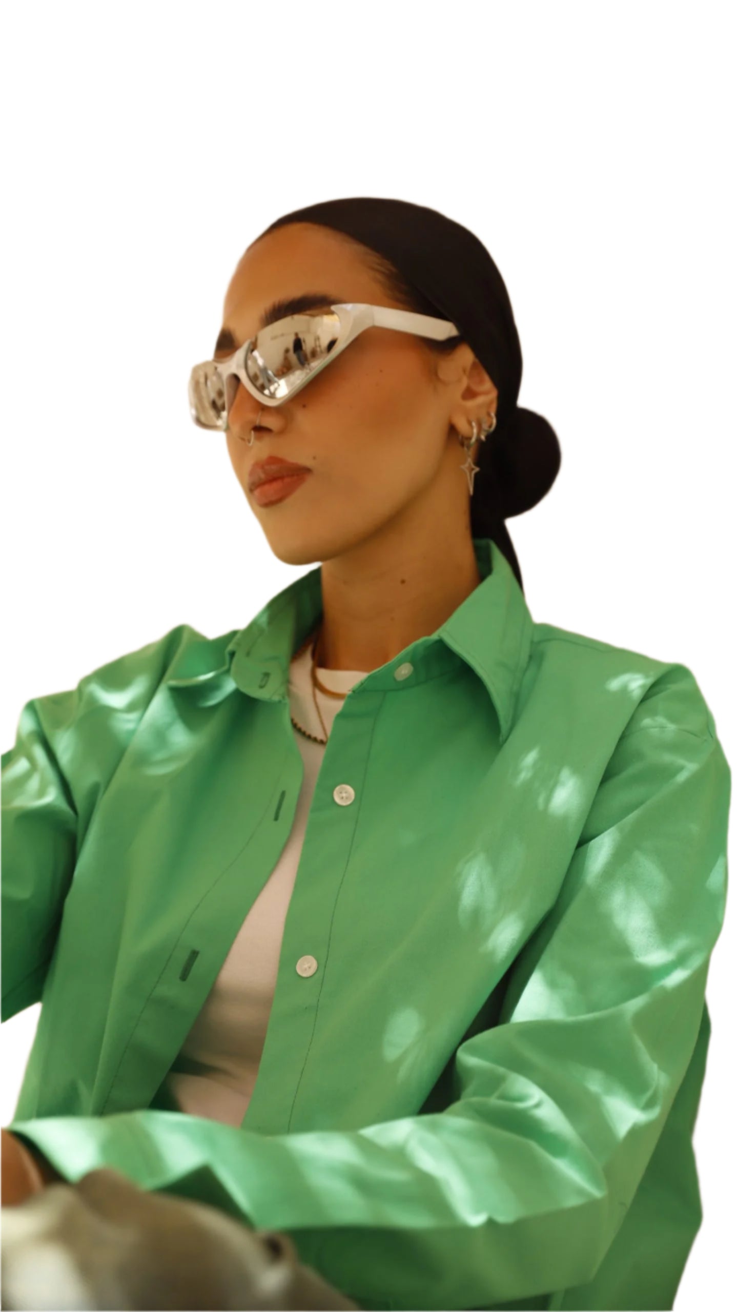 Green Poplin Shirt