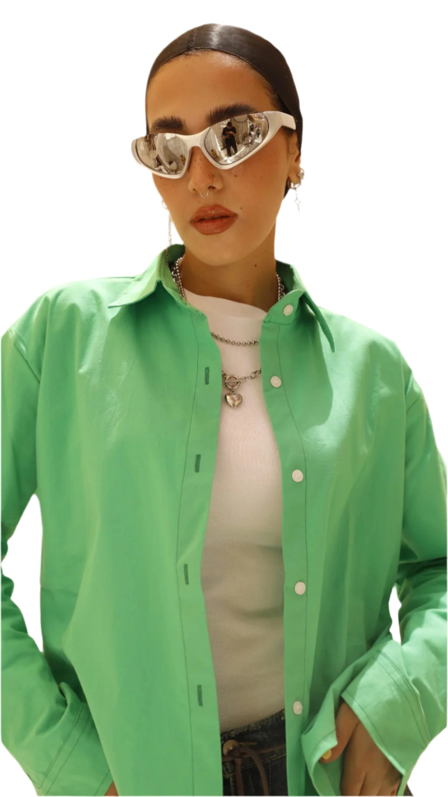 Green Poplin Shirt