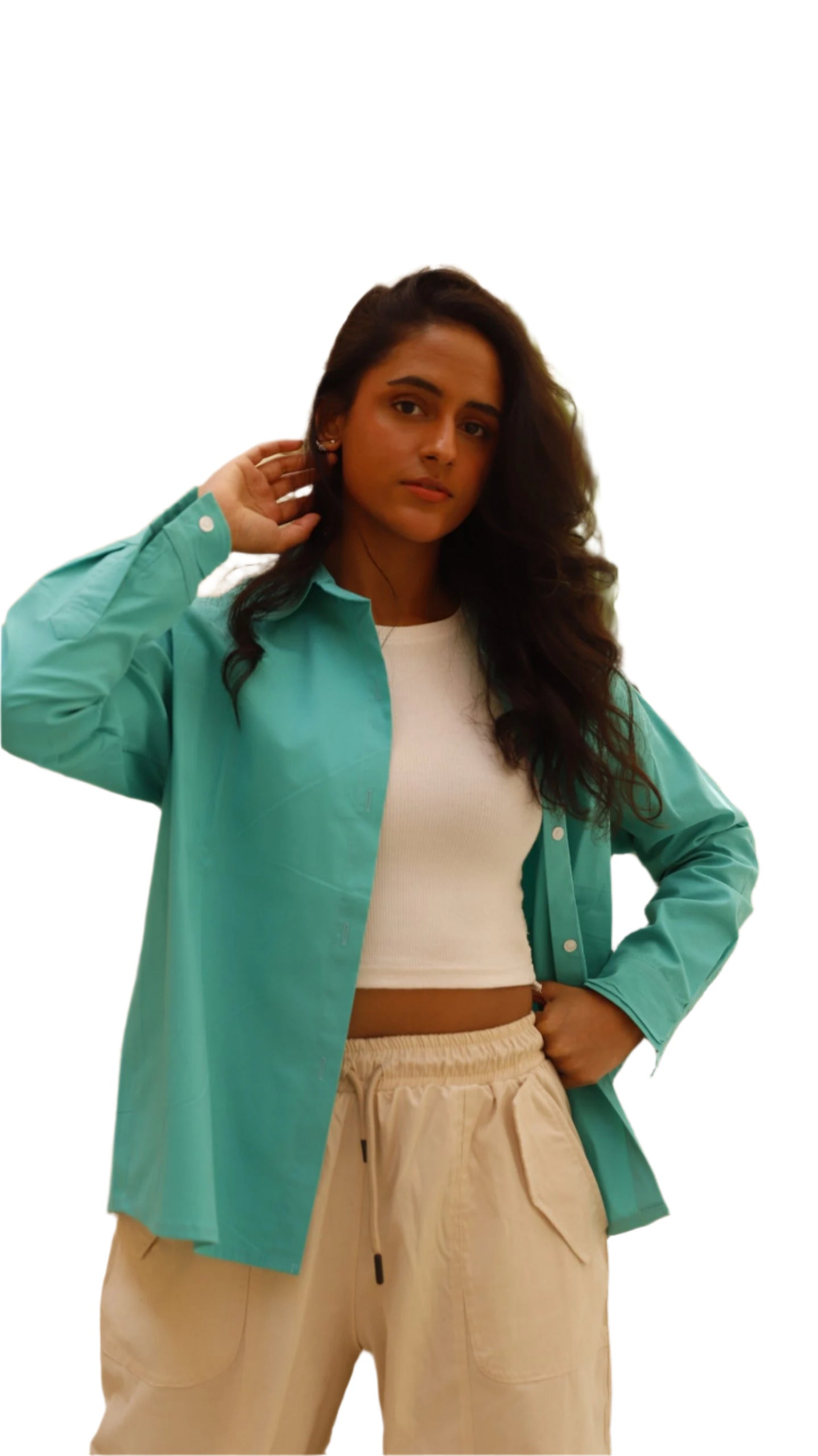 Mint Green Poplin Shirt