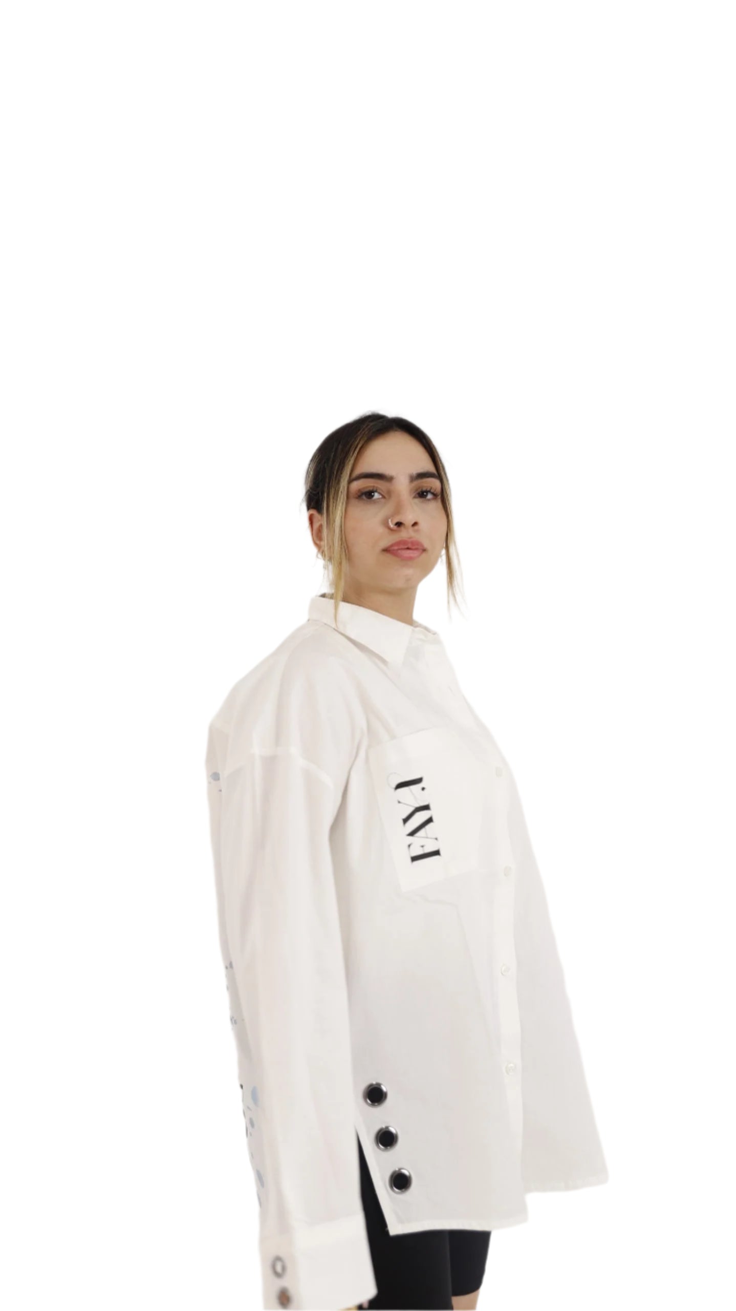 Everything is better White straps Poplin Shirt