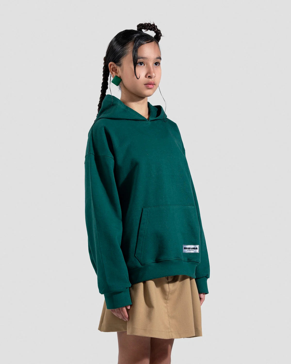 One-of-a-kind Green Patchwork Hoodie