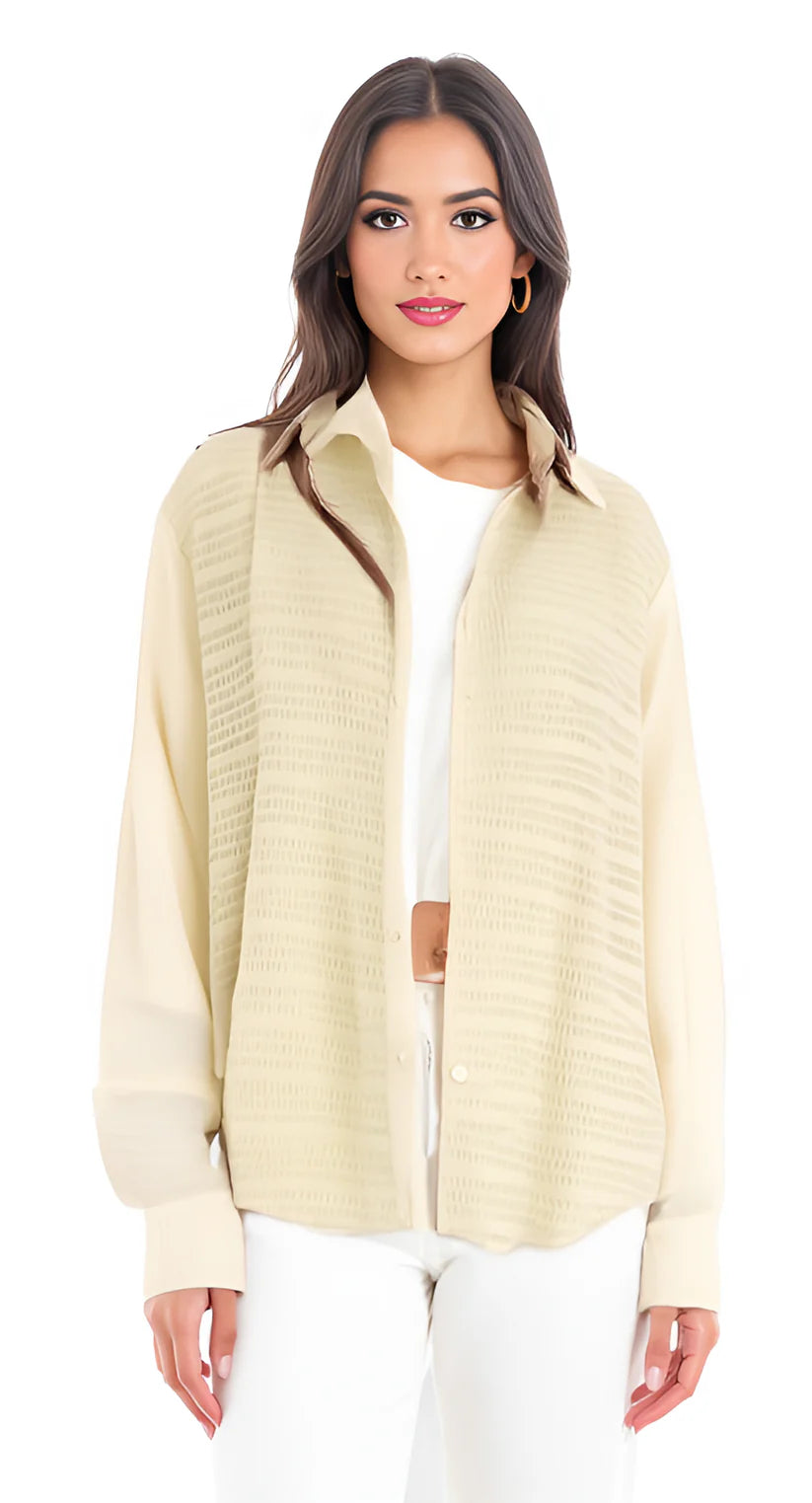 Beige Knitted Shirt