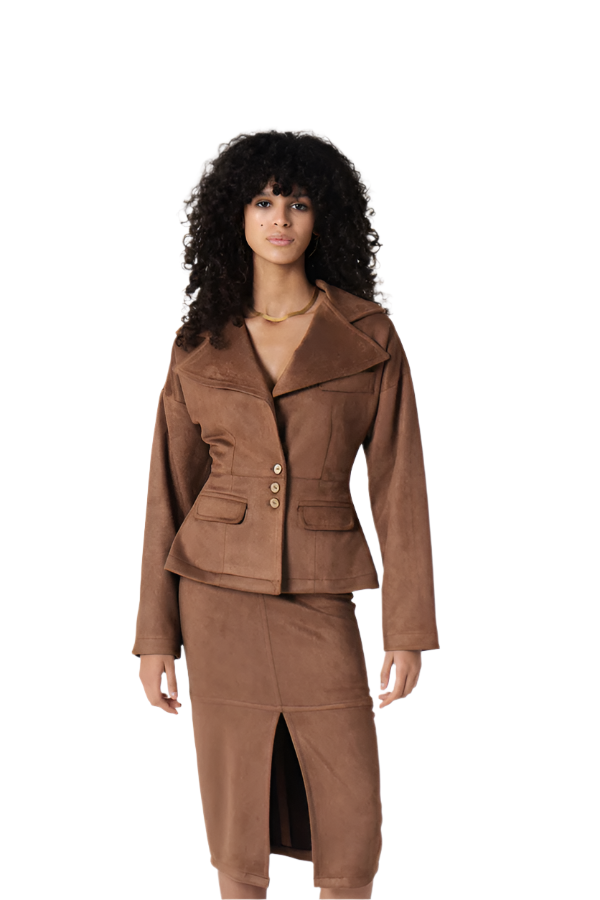 Sculpted Suede Jacket