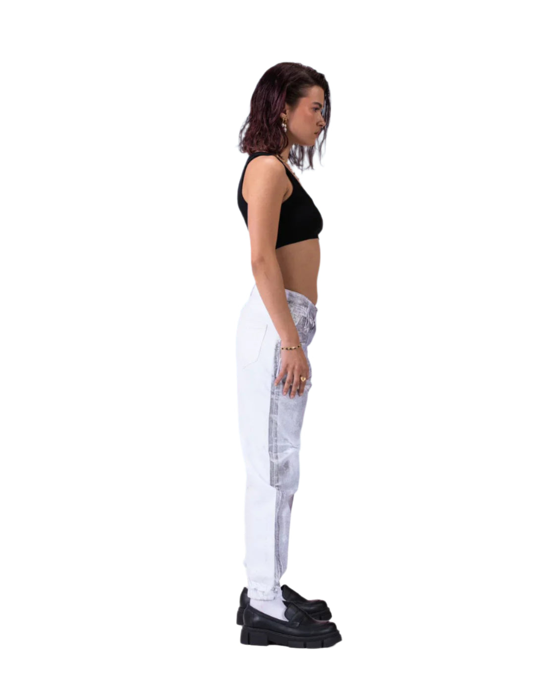 METALIC WHITE JEANZ