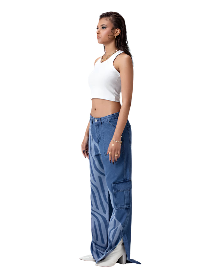 CARGO WAVES IN BLUE JEANZ