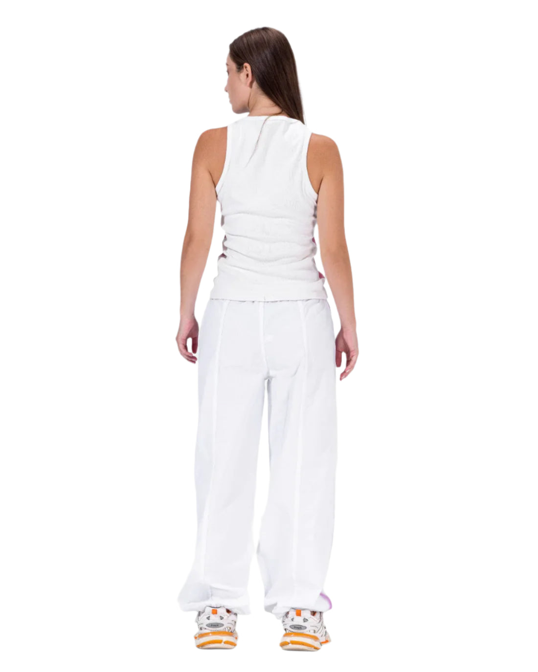 Parachute white pants "with pink lines"