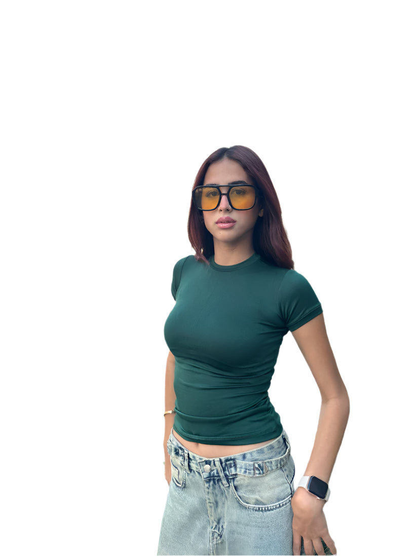 Royal Blue Sleek Half Sleeve Top
