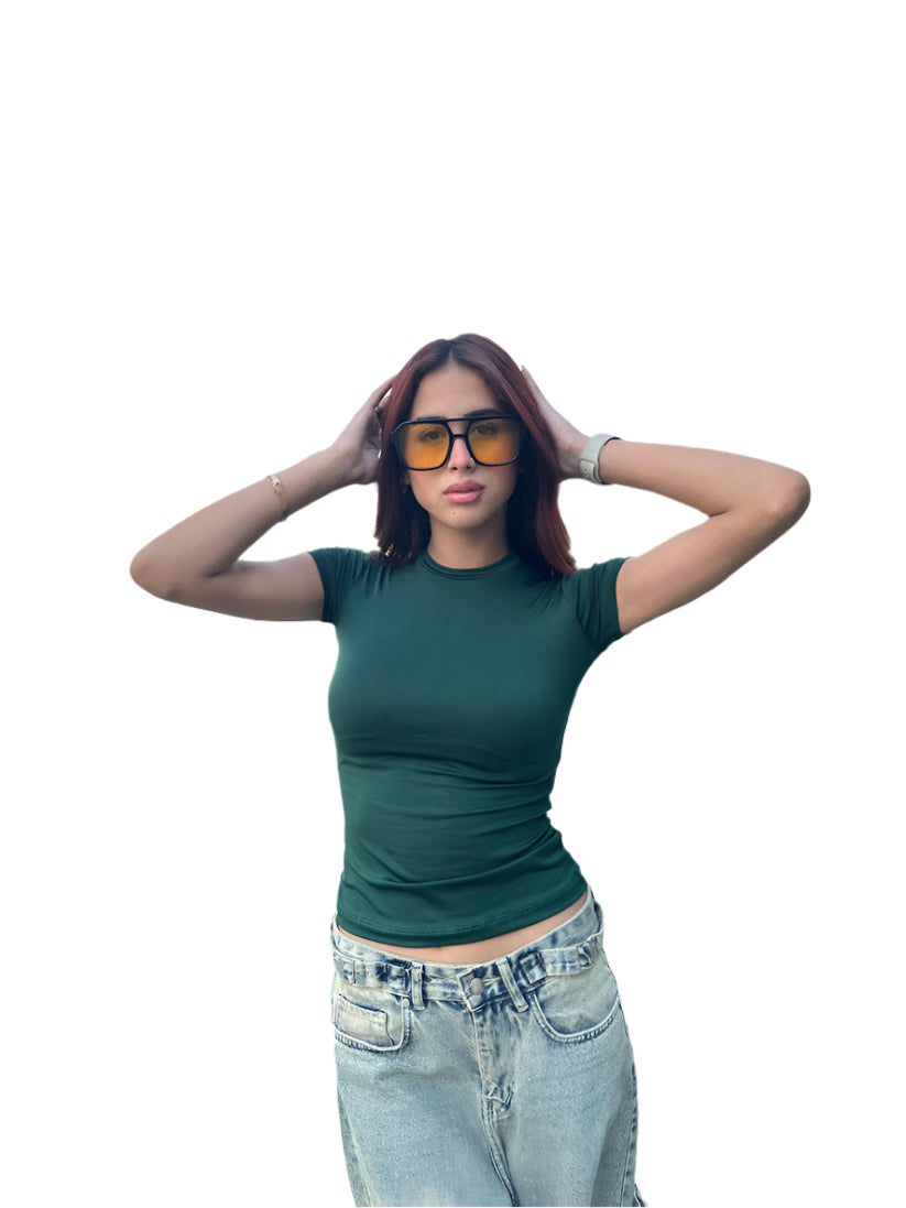 Royal Blue Sleek Half Sleeve Top