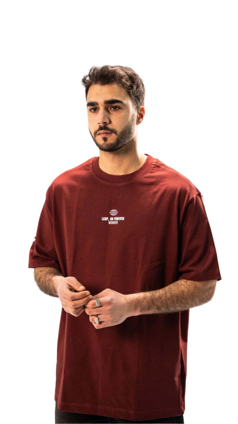 Risking Unisex Burgundy T-shirt