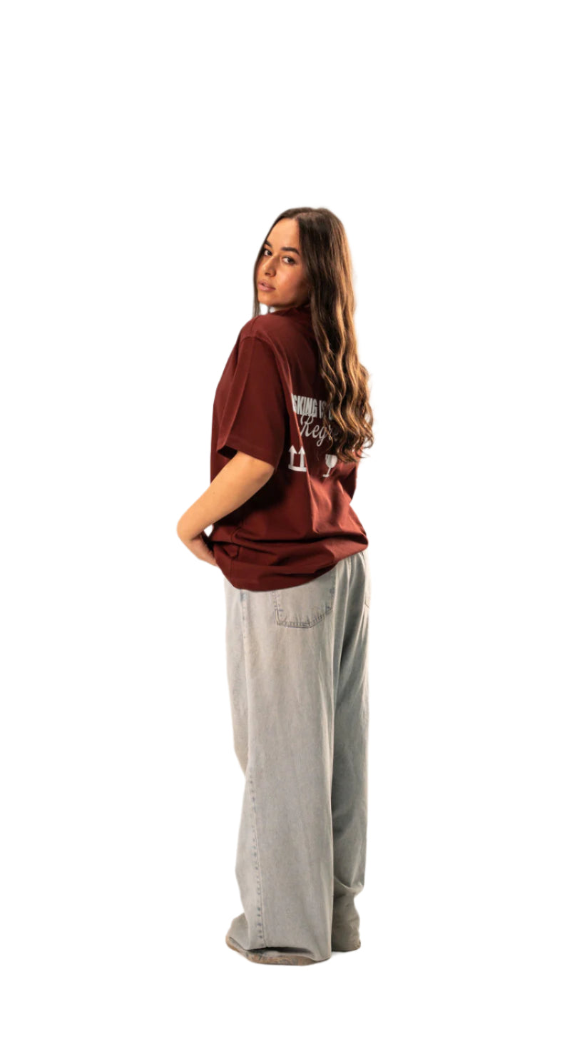 Risking Unisex Burgundy T-shirt
