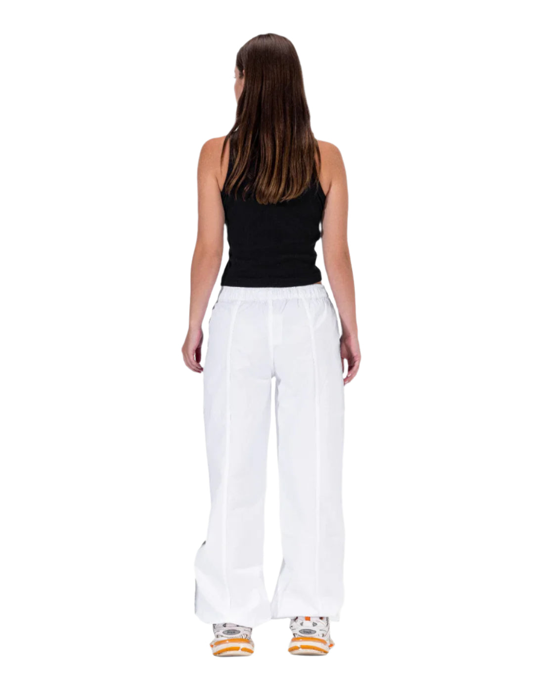 PARACHUTE PANTS IN WHITE "black lines"