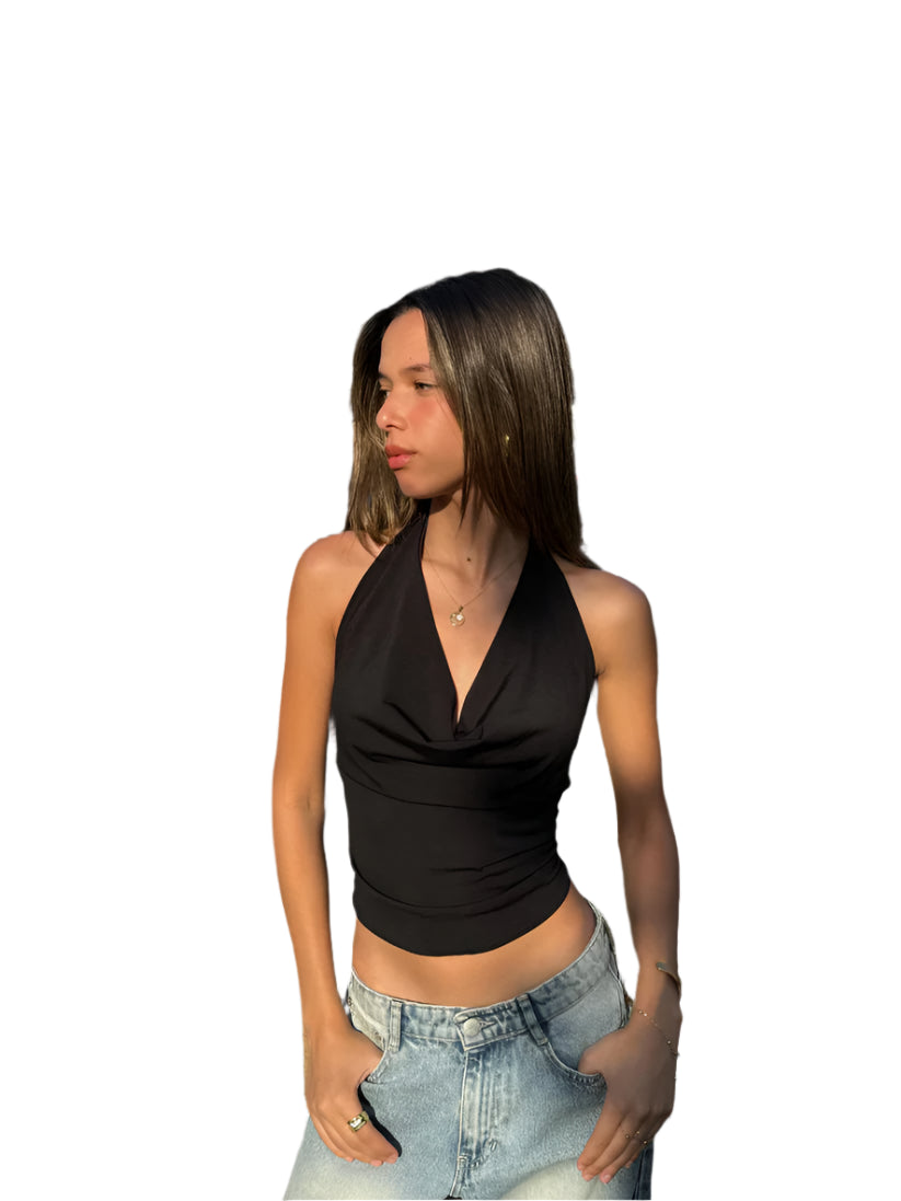 Black Halter top