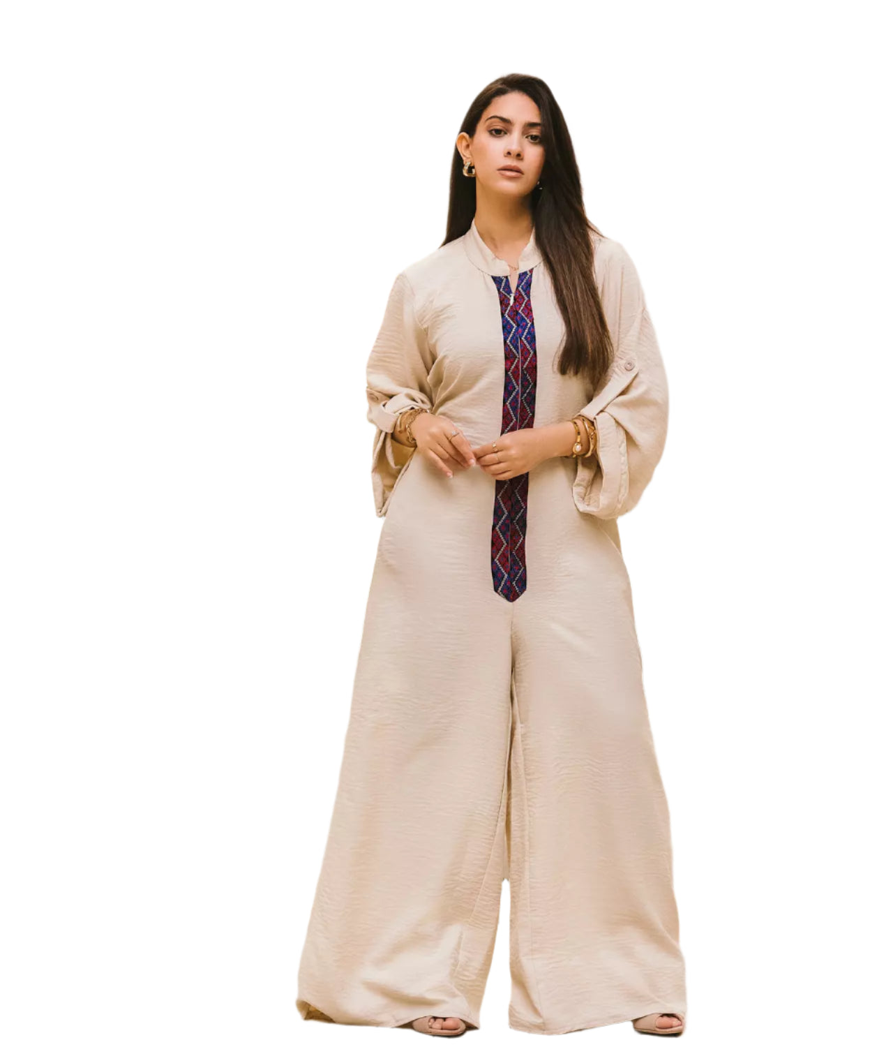 Linen jumpsuit.