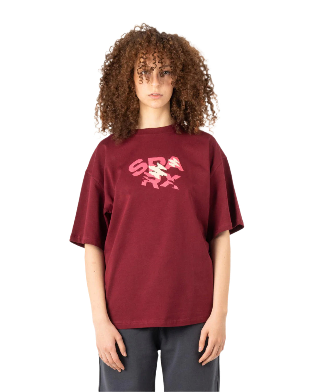 SPARX BURGUNDY TEE PRINTED