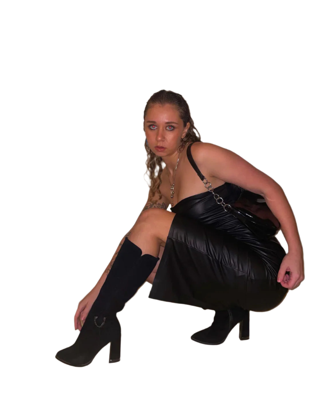 Sleek Leather Dress
