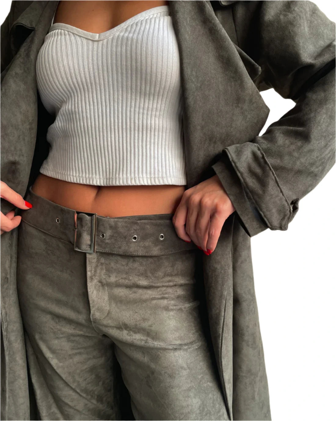 Suede Pants