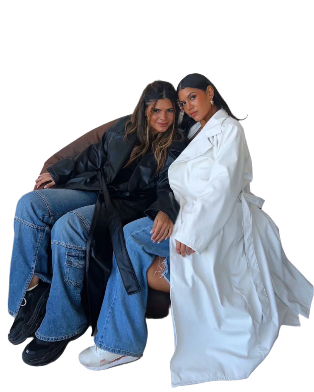 Belted Leather Coat