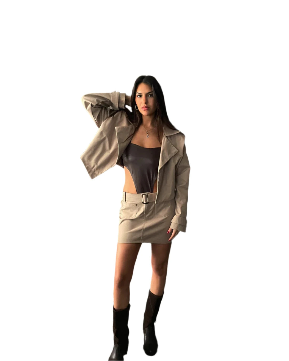 Mini Belted Skirt