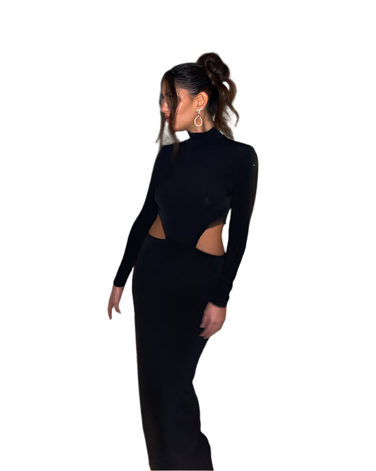 Cutout Turtleneck Dress