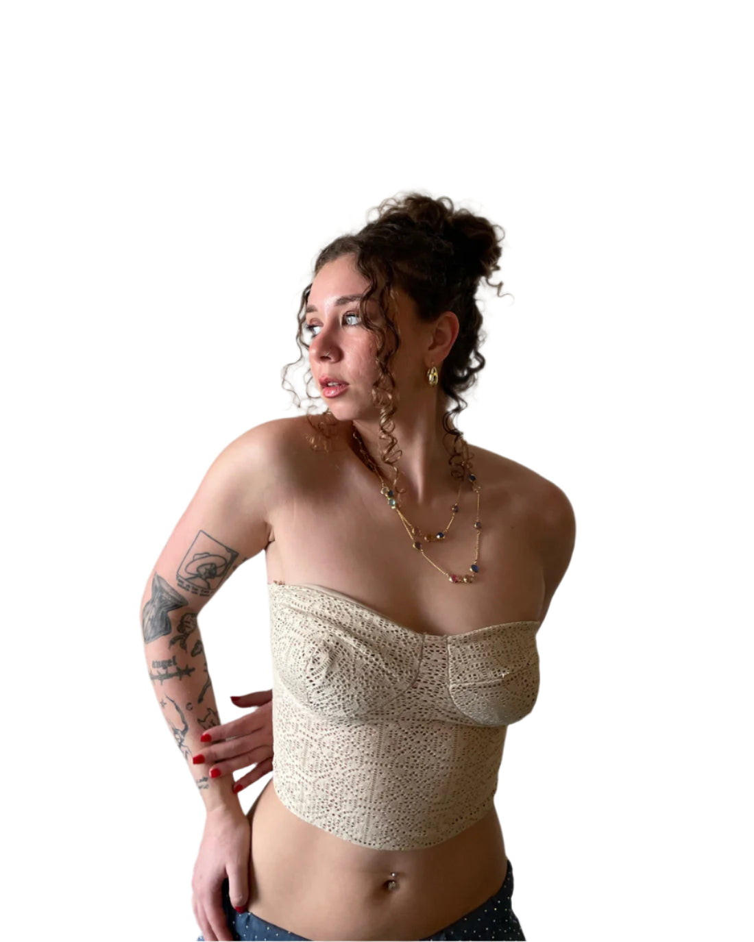 Strapless Crochet Top