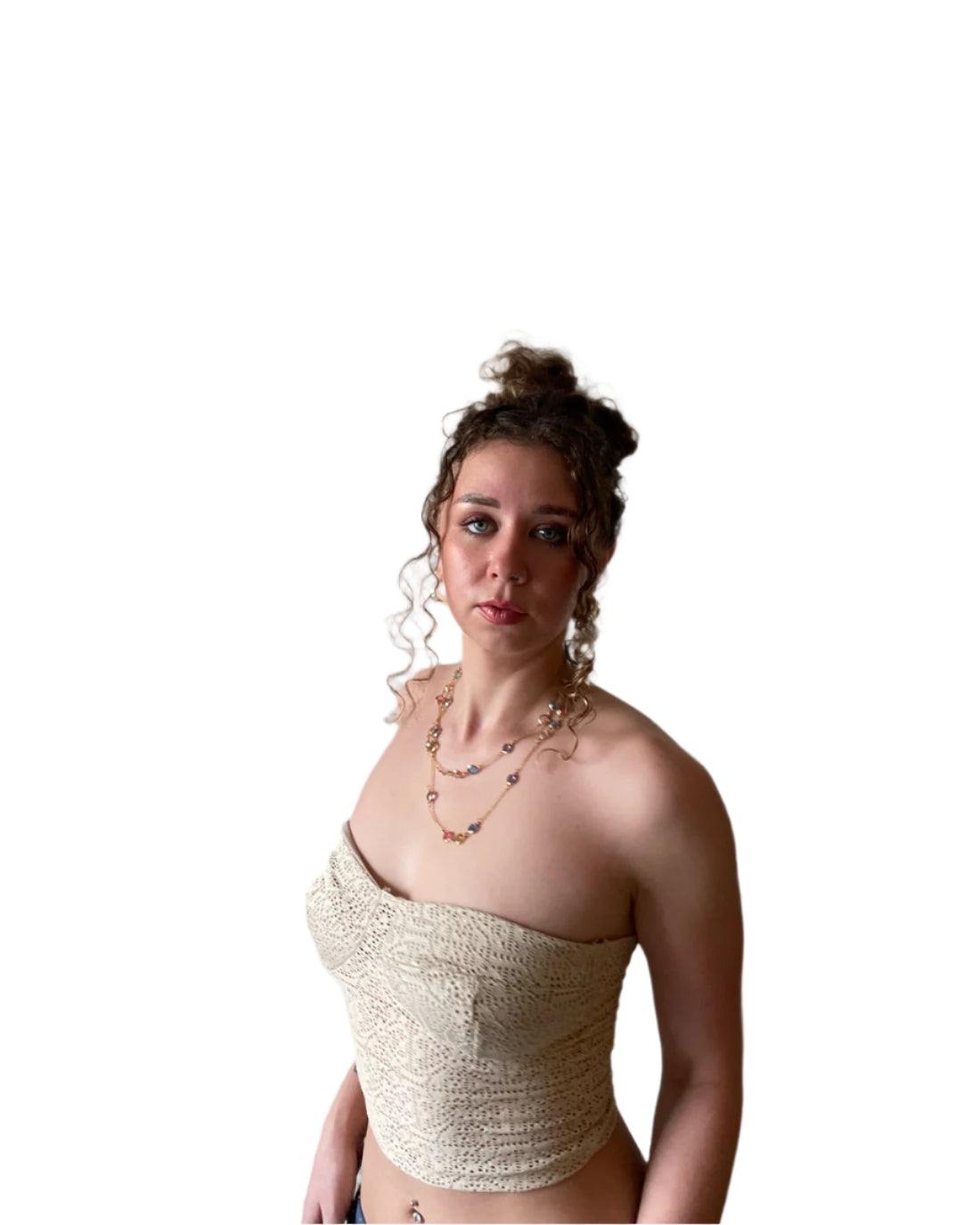 Strapless Crochet Top