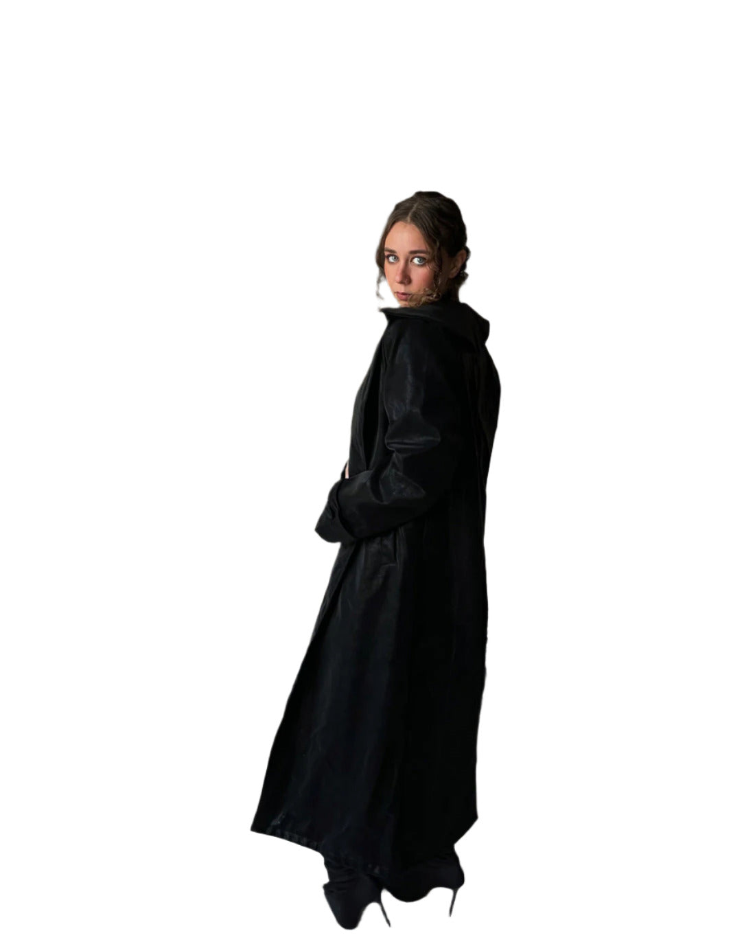 Textured Leather Coat