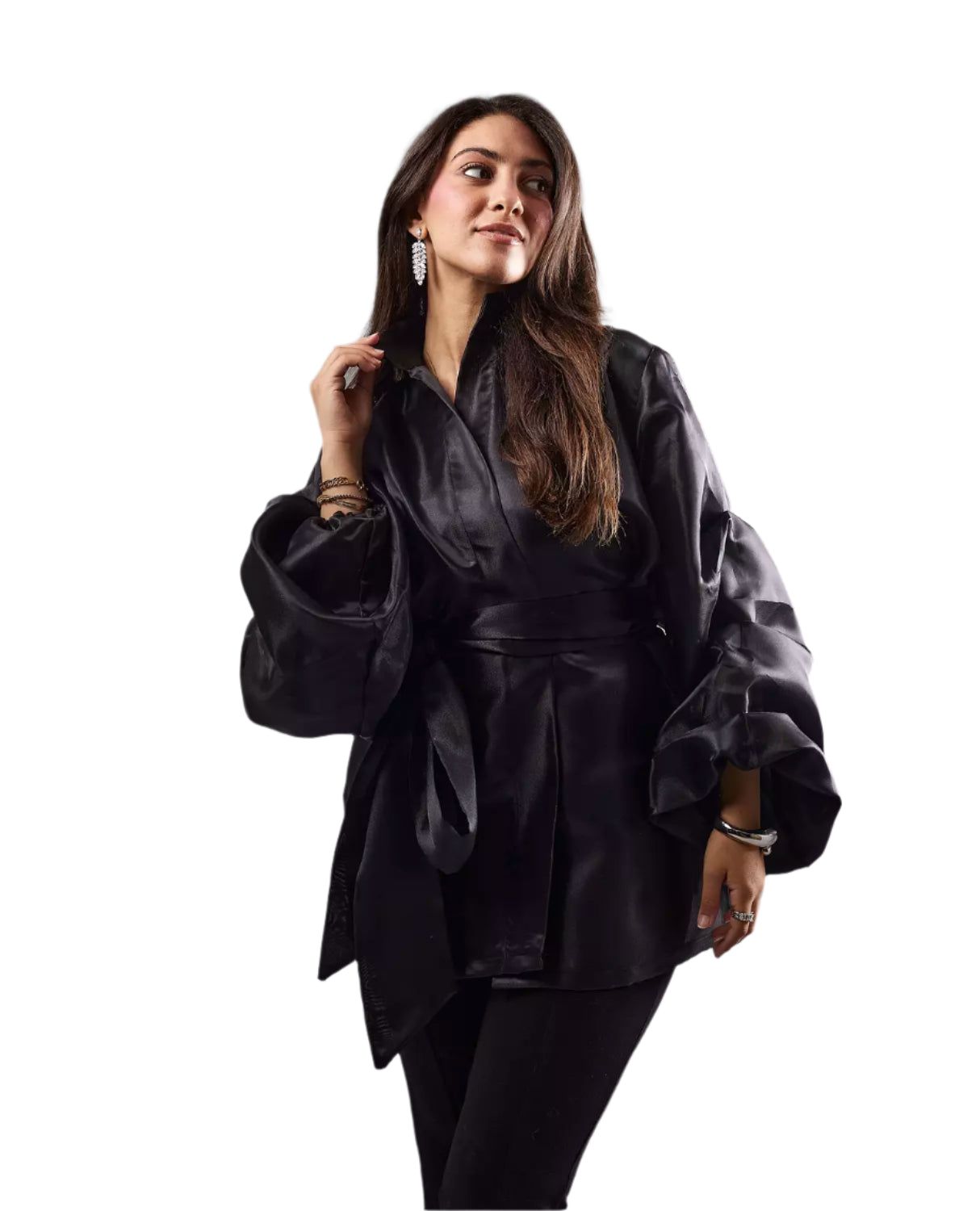Black organza blouse
