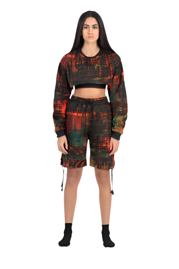 THE BRAINS CROPPED SWEATSHIRT