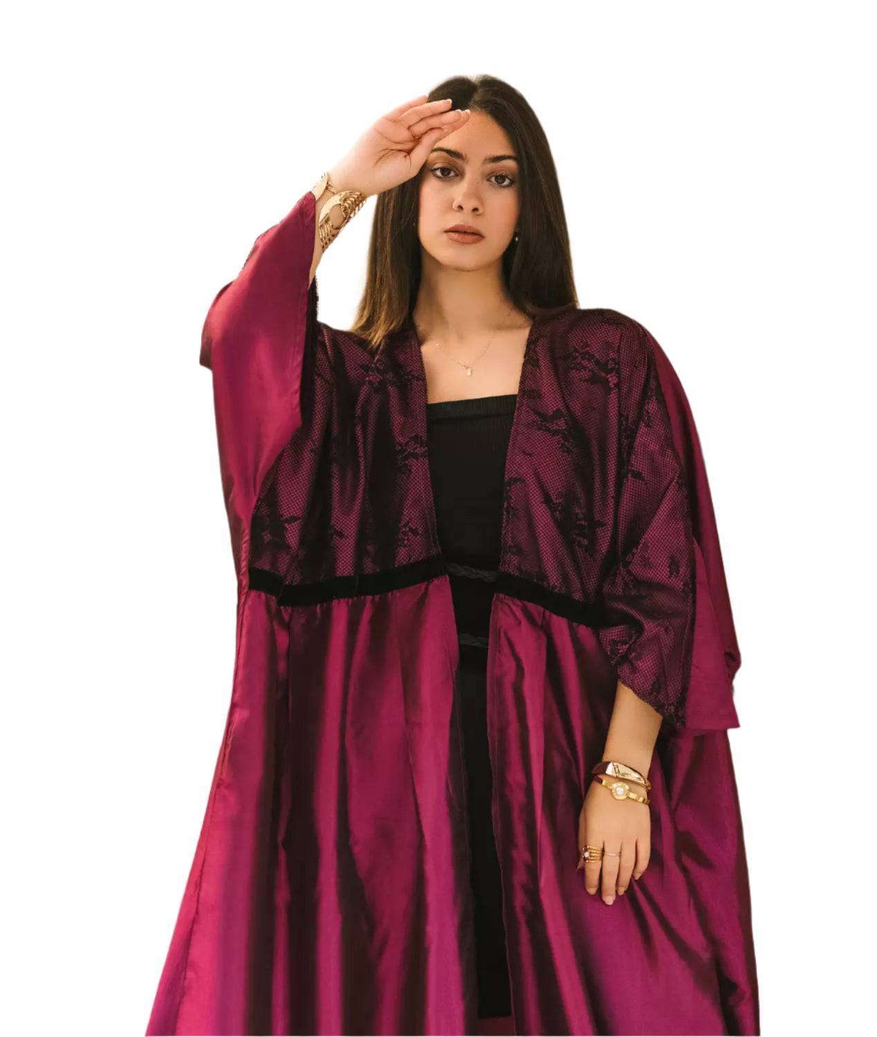 Dark pink kaftan