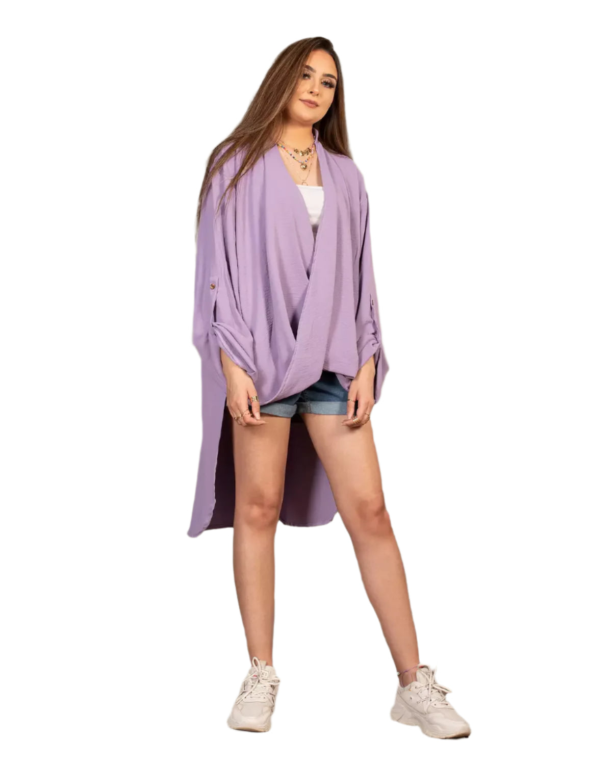 Linen wrap blouse