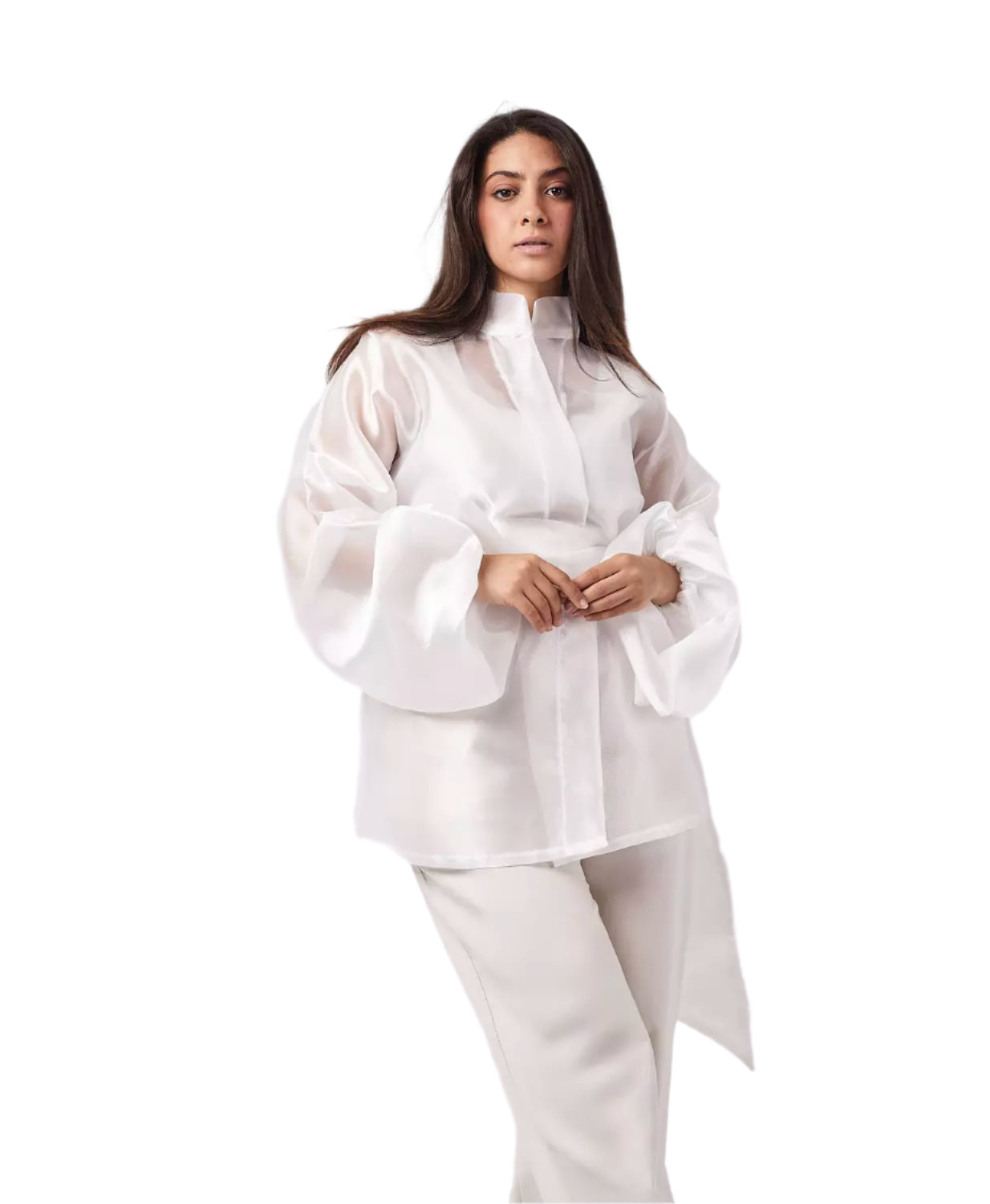 White organza blouse