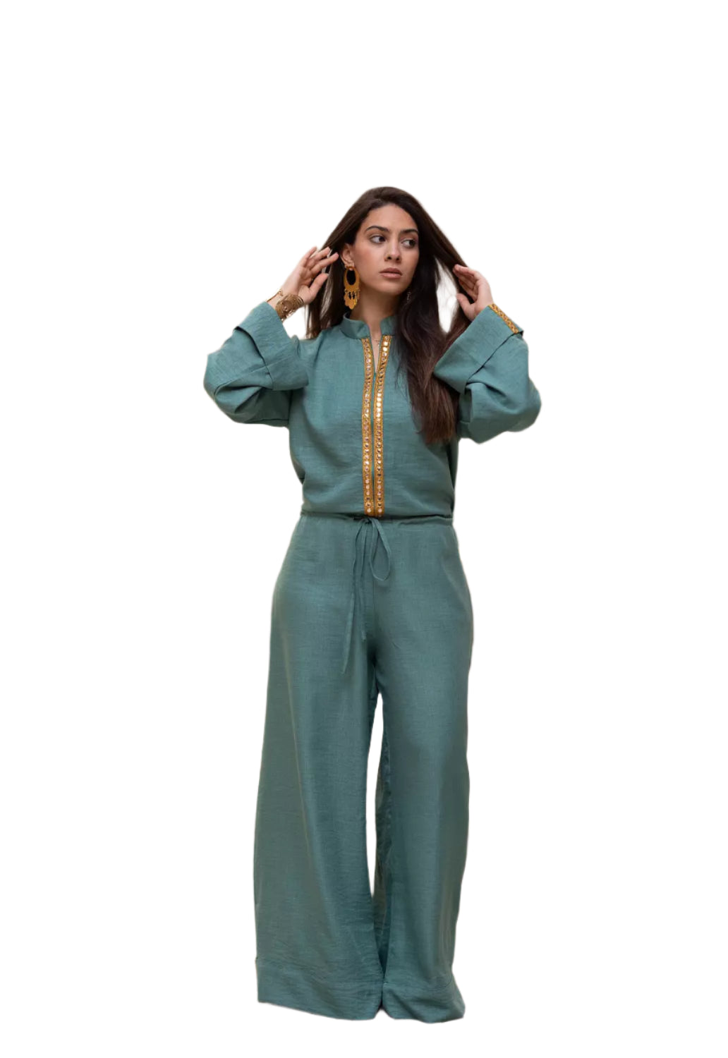 Mint green jumpsuit