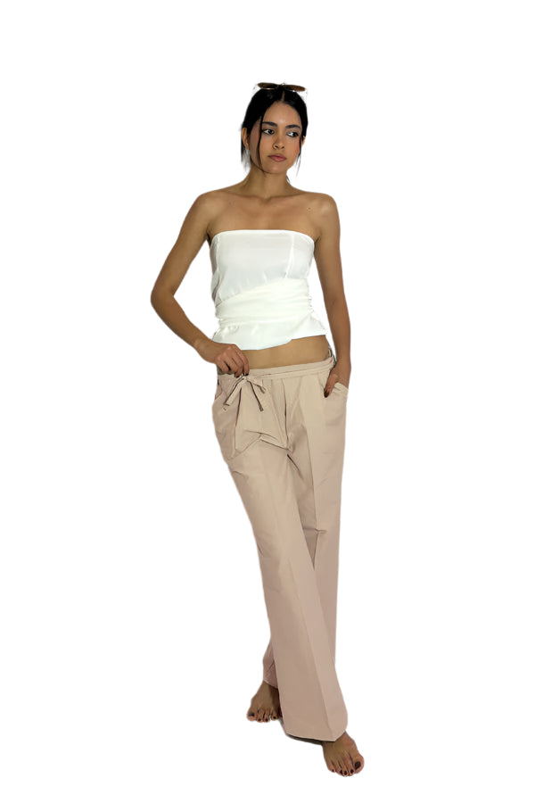 Gabardine Low Rise Trouser Beige