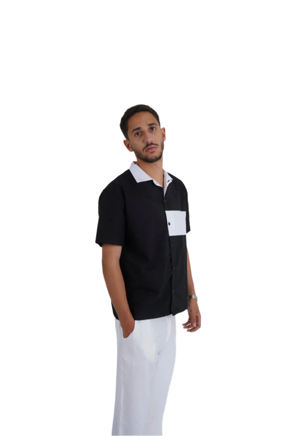 initial button-up shirt