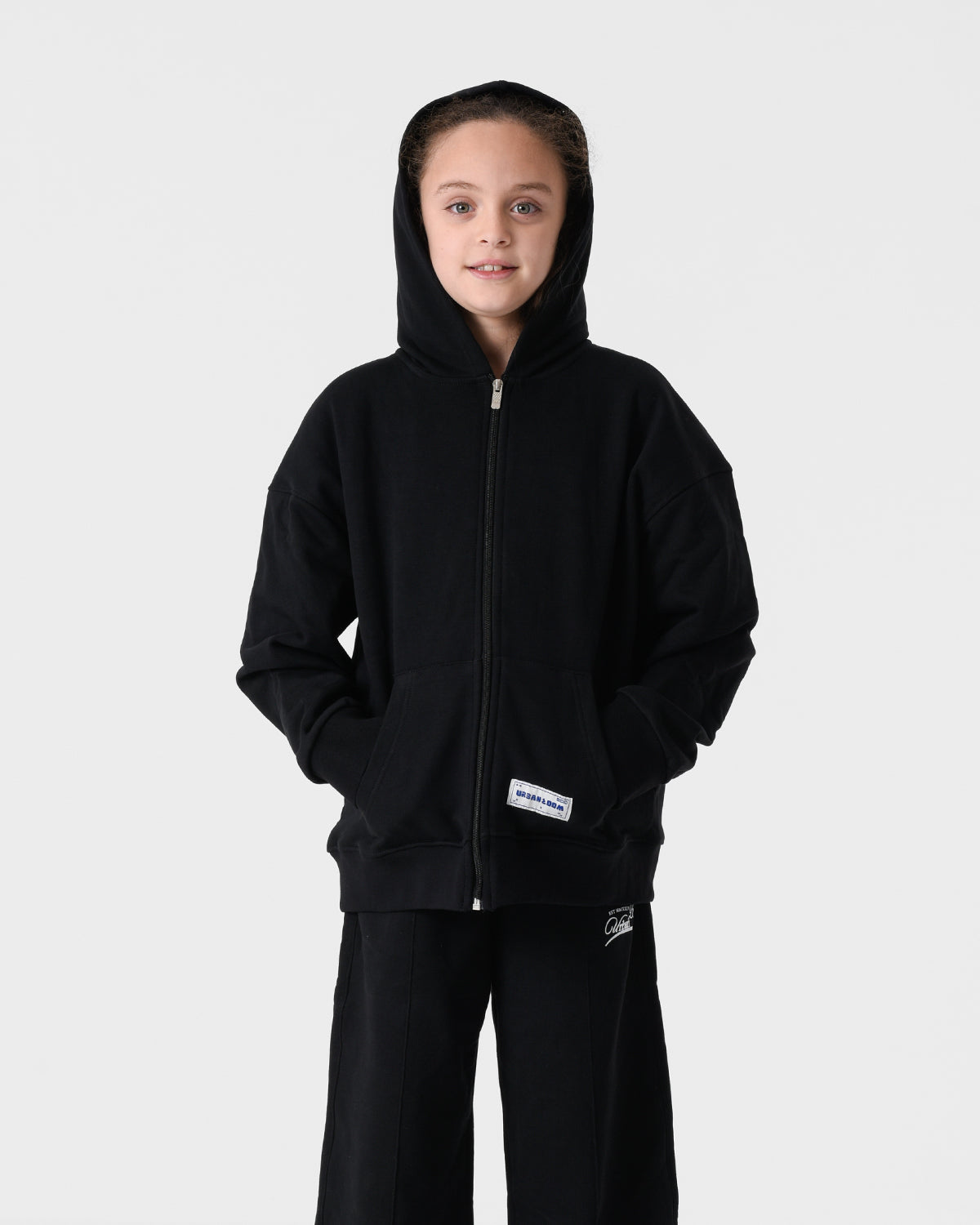 Black UL Zip-Up Hoodie